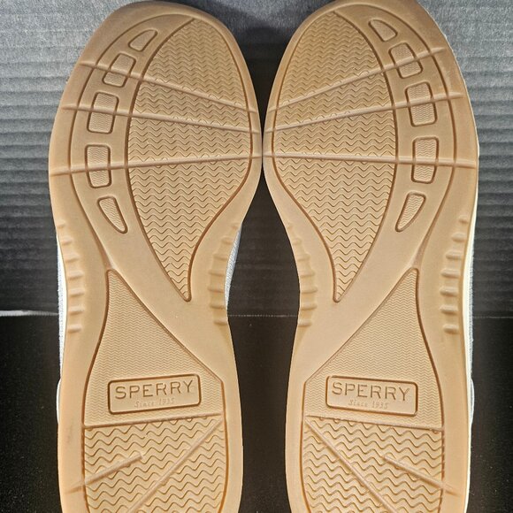 Women's 8.5 W Sperry Coastfish One Eye Boat Slip On Shoe Light Gray - Picture 8 of 10